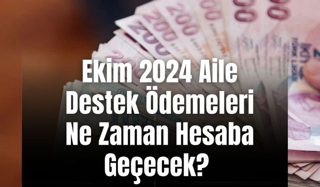 Ekim 2024 Aile Destek Ödemeleri Ne Zaman Hesaba Geçecek?